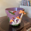 6" Mushie Pot: Purple w/ Peach Mushies