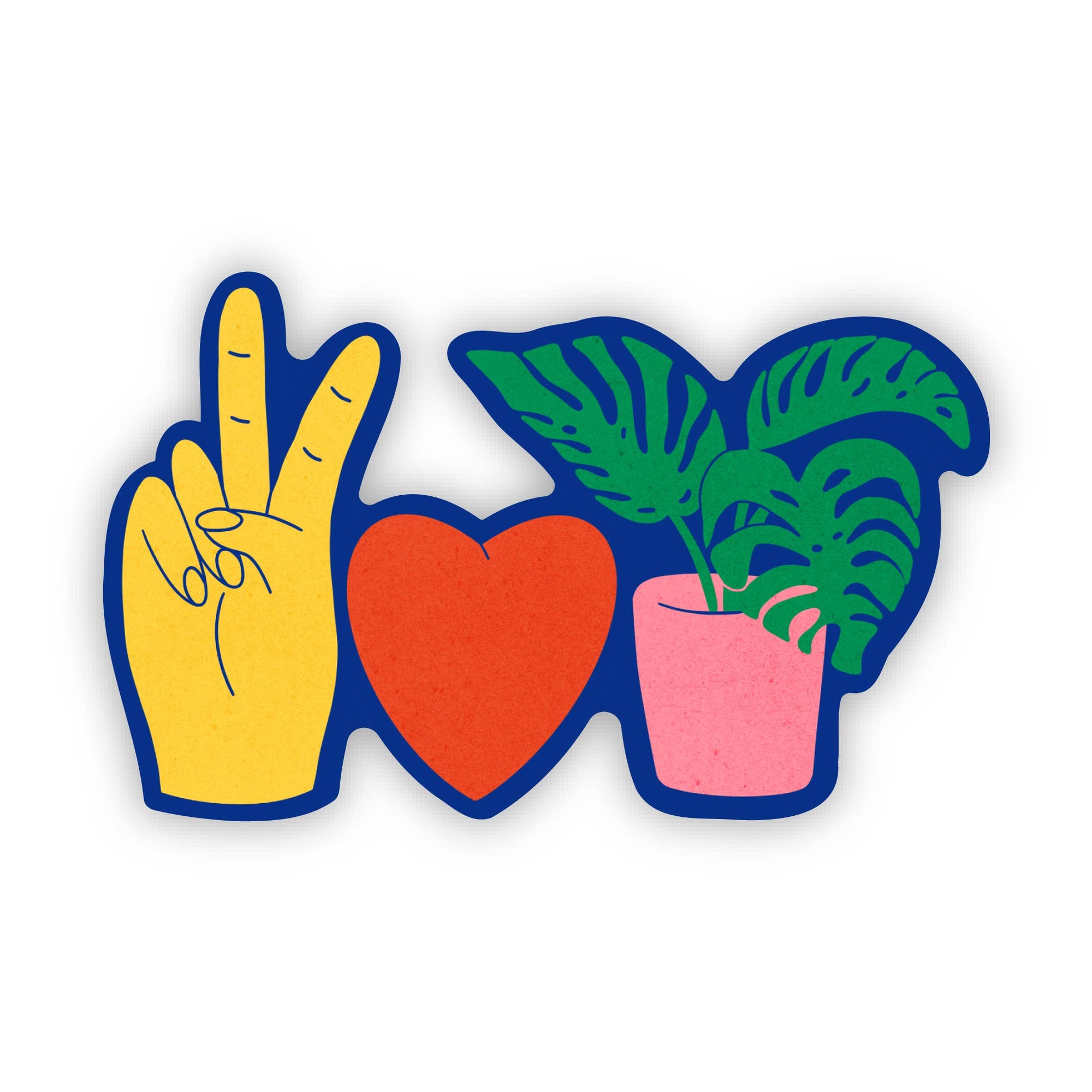 Peace, Love, Plants Sticker