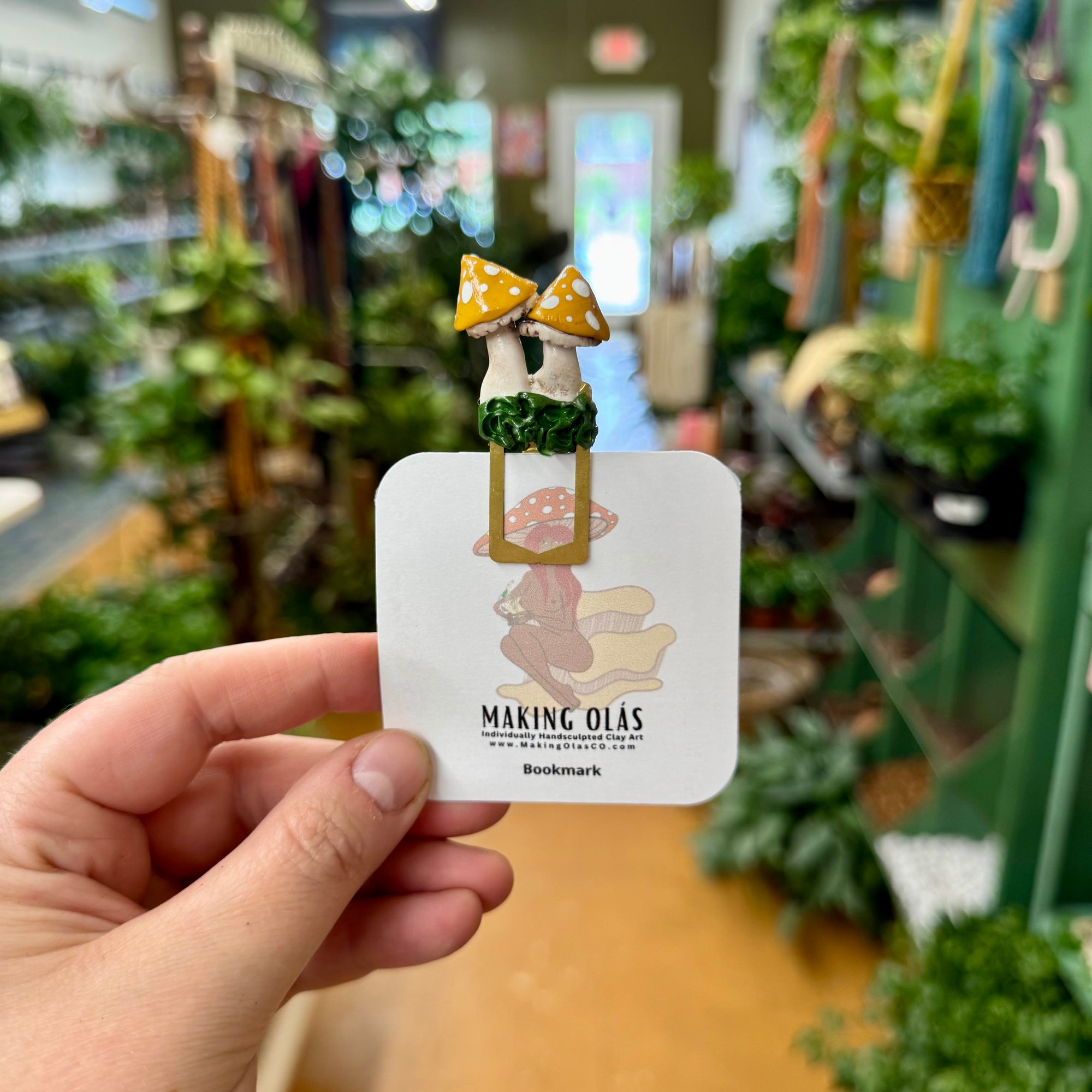 Mushroom Cluster Bookmark - Yellow