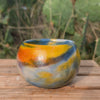 Resting Plant Face - 3.25” Nebula Globe Concrete Pot: Drainage