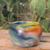 Resting Plant Face - 3.25” Nebula Globe Concrete Pot: Drainage