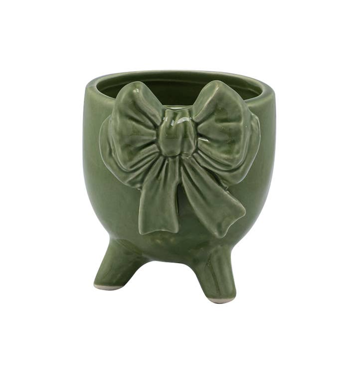 3.25” Green Footed Bow Planter