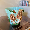 6" Mushie Pot: Sky Blue w/ Morels