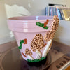 8" Mushie Pot: Blush Pink w/ Morels