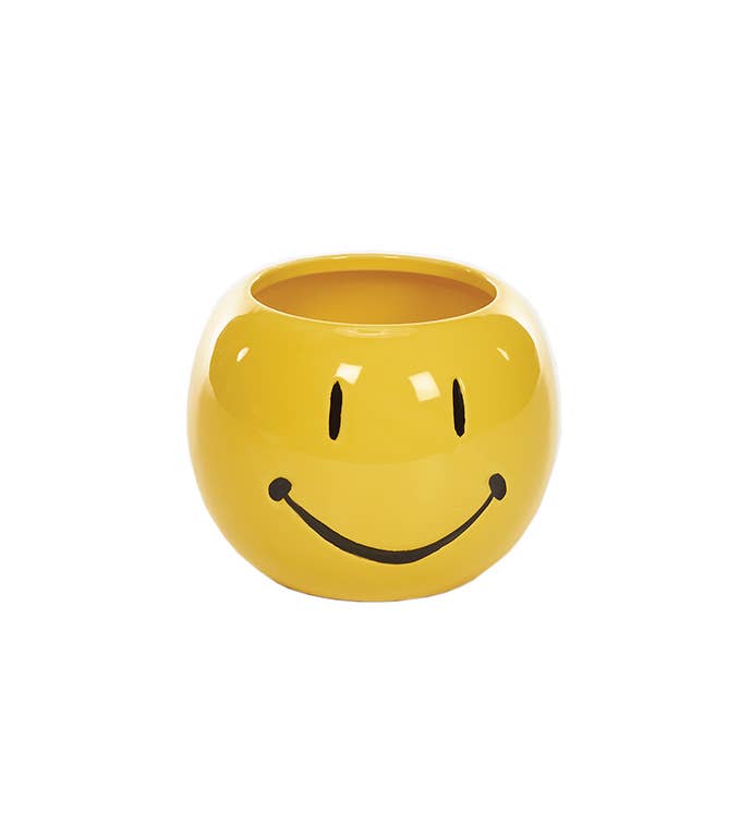 happy face plant pot 3.25” Yellow Smiley Face Planter – Bloomora Botanicals