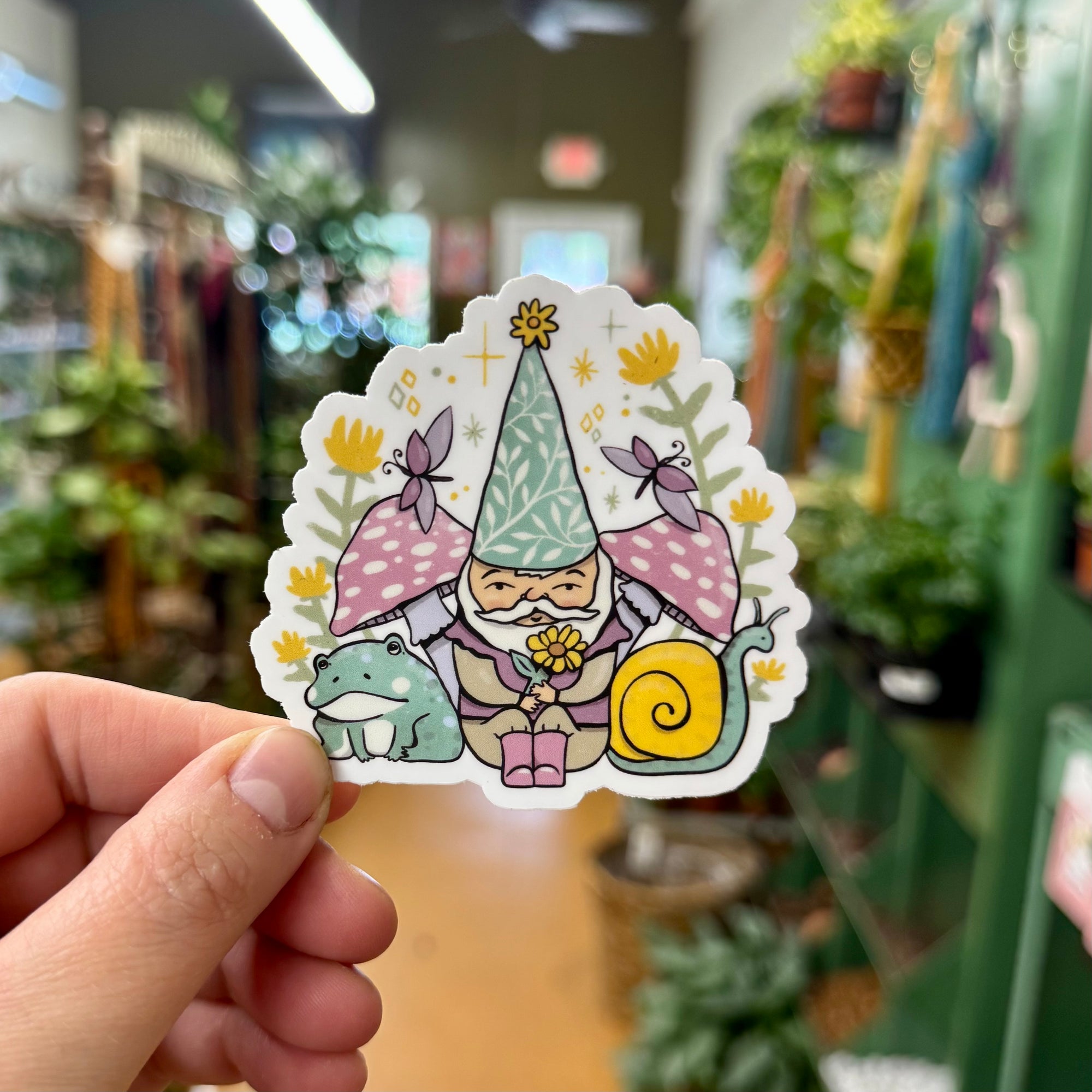 Gnome and Frogs Fairytale Sticker