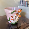 6" Mushie Pot: Blush Pink w/ Orange Mushies