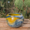 Resting Plant Face - 3.25” Nebula Globe Concrete Pot: Drainage