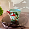 3" Mushies Pot: 3" Sky Blue w/ Red Mushies