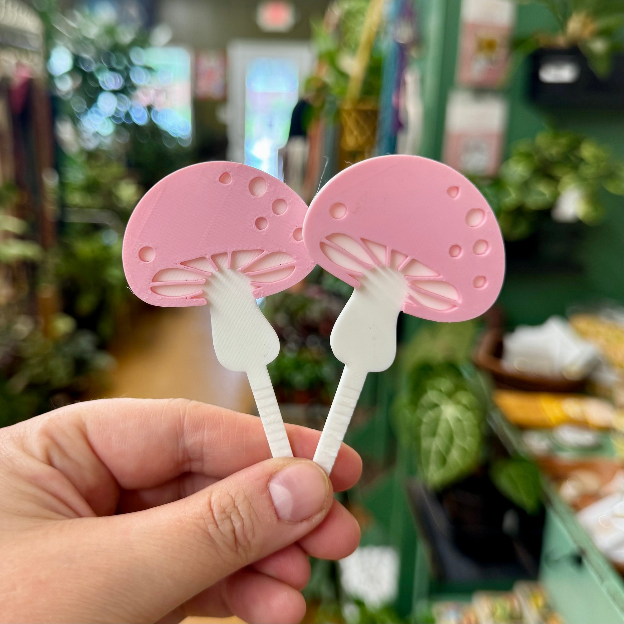 Large Mushie Plant Stake - Pink
