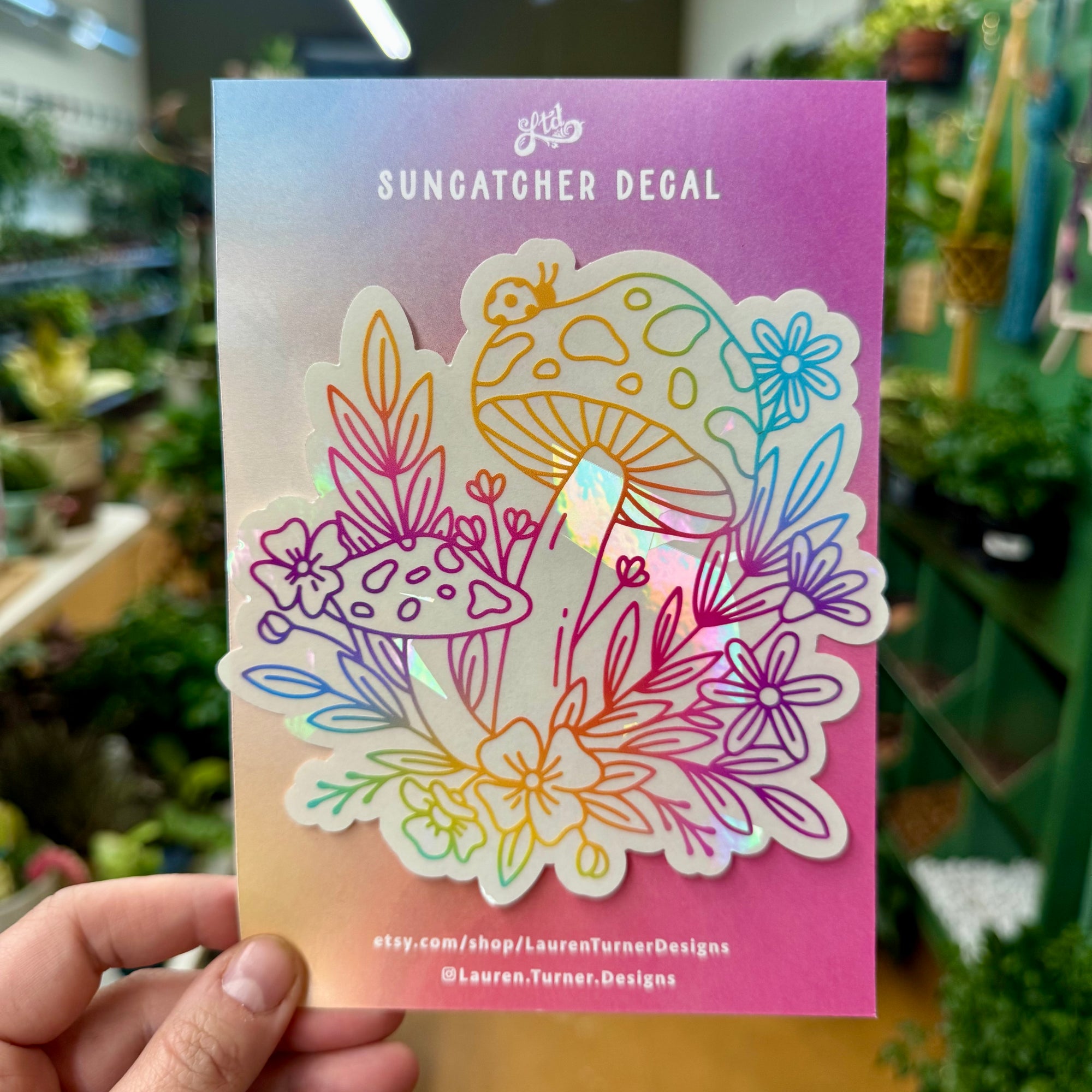 Mushrooms Suncatcher Decal