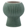 Textured Green Pedestal Planter