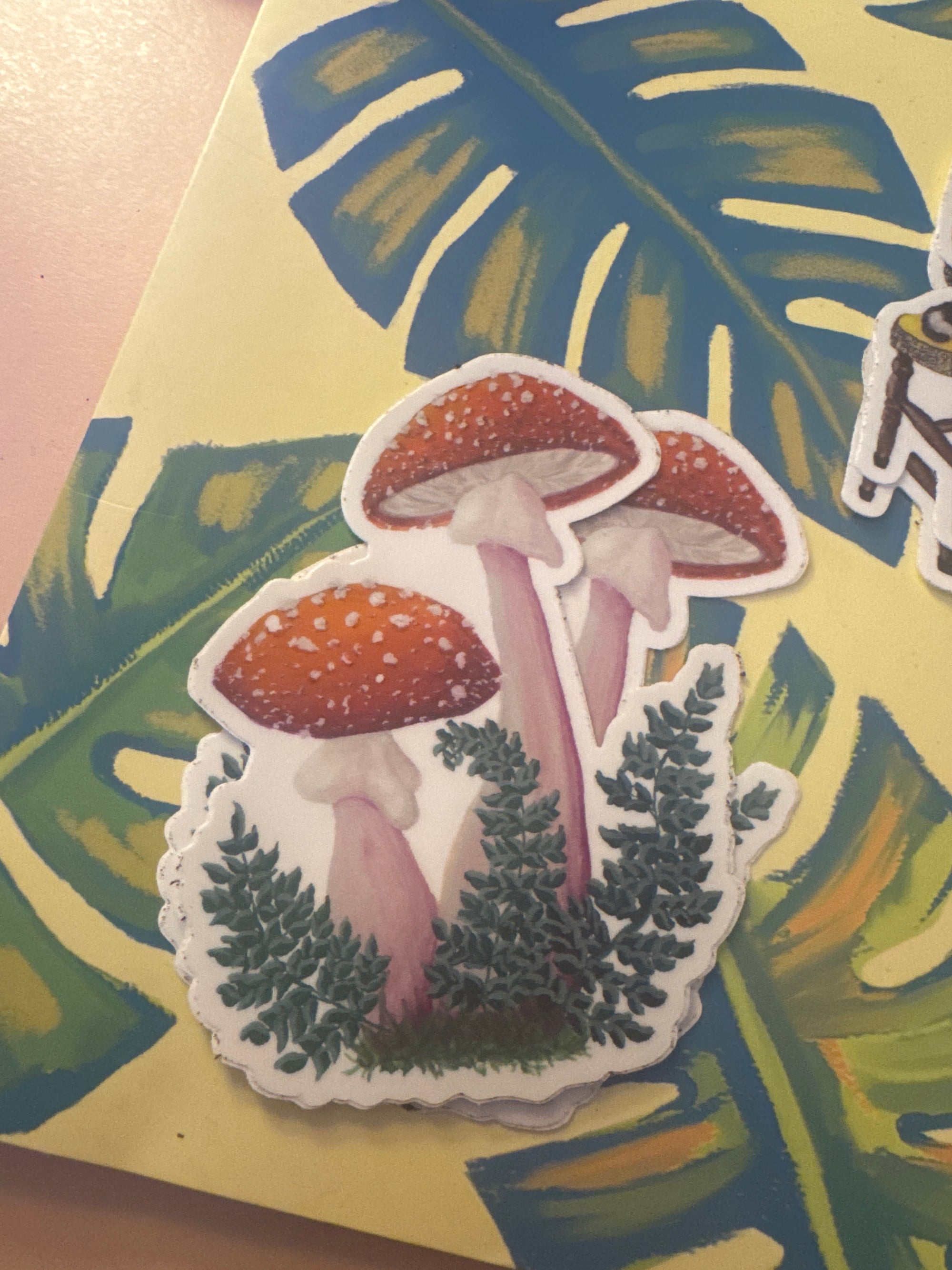 Red Capped Mushies Sticker - Large