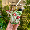 4" Mushie Pot: Mint Green w/ Red Mushies