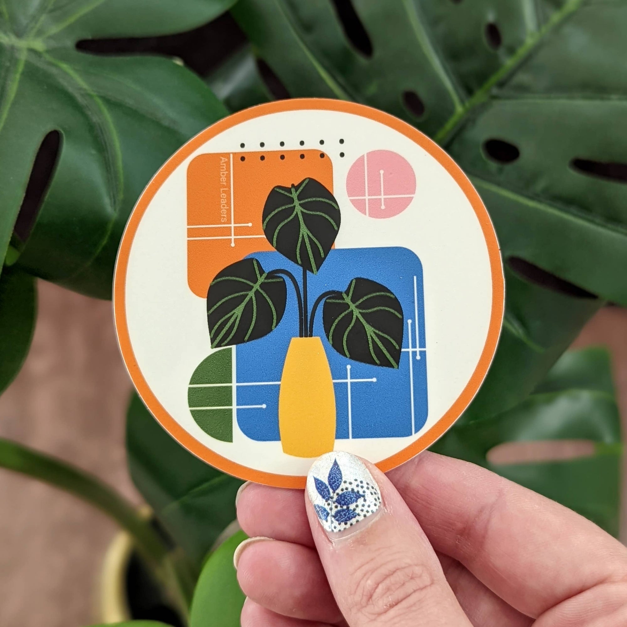 Tall Pot Abstract Sticker