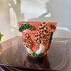 4" Mushie Pot: Pink w/ Morels