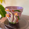 6" Mushie Pot: Purple w/ Peach Mushies