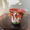 4" Mushie Pot: Pink w/ Burnt Orange