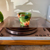 3" Flowers Pot: Green w/ Peach-Orange Flowers