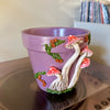 6" Mushie Pot: Purple w/ Red-Pink Ombre Mushies