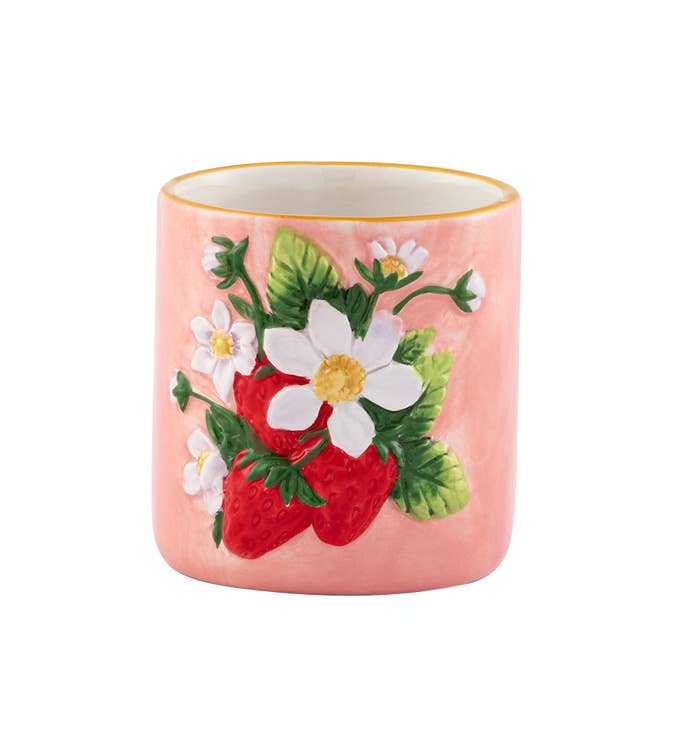 3.25” Strawberry Floral Planter