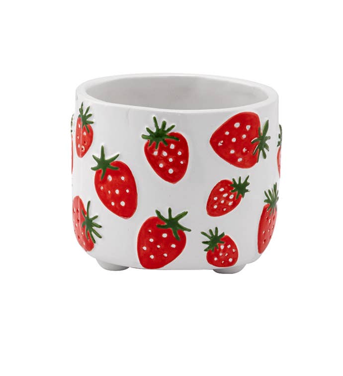 3.75” Strawberry Ceramic Planter