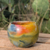 Resting Plant Face - 3” Nebula Globe Concrete Pot: Drainage