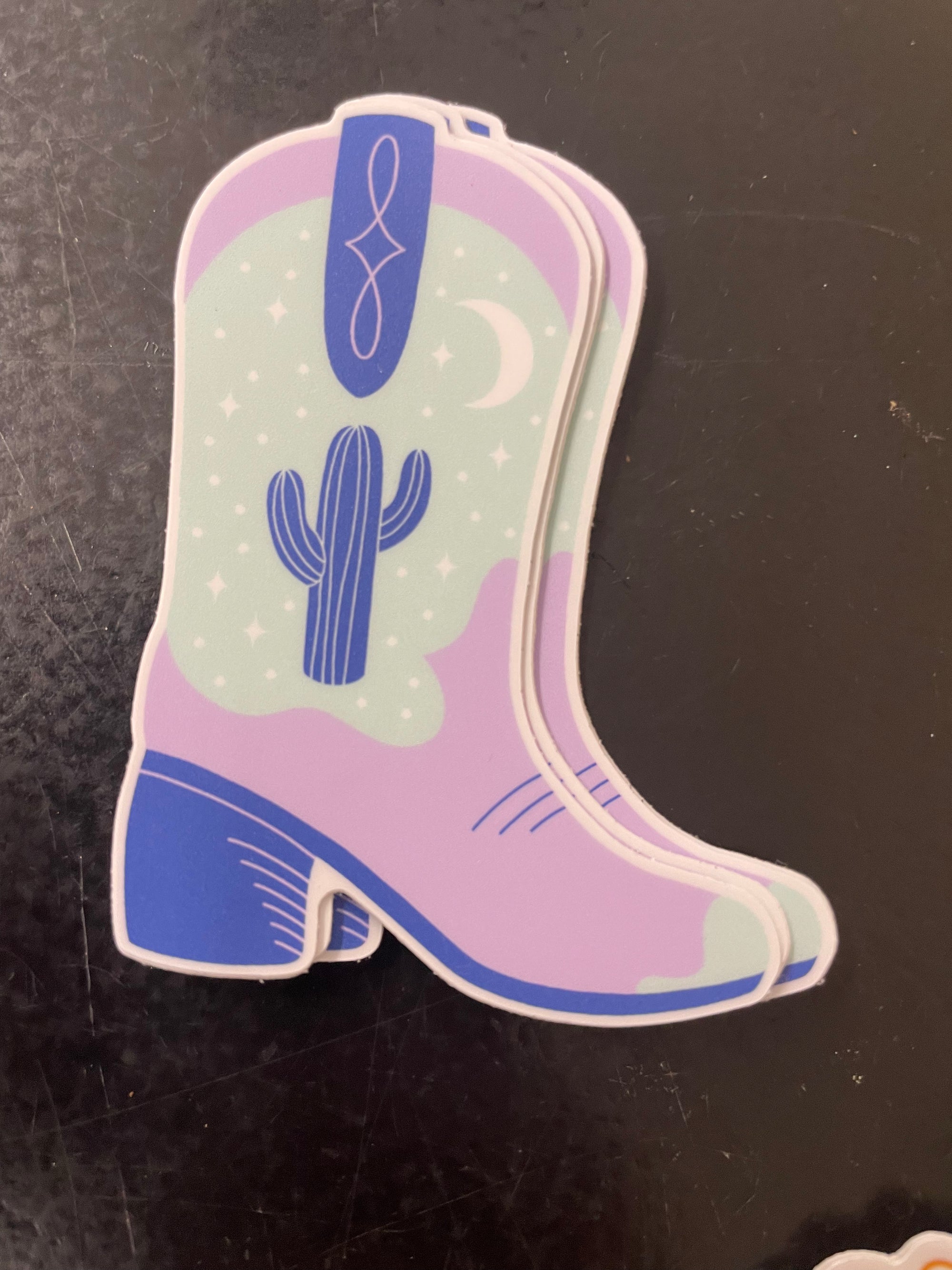 Cactus Cowboy Boot Sticker