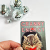 Granny Energy Cat Sticker