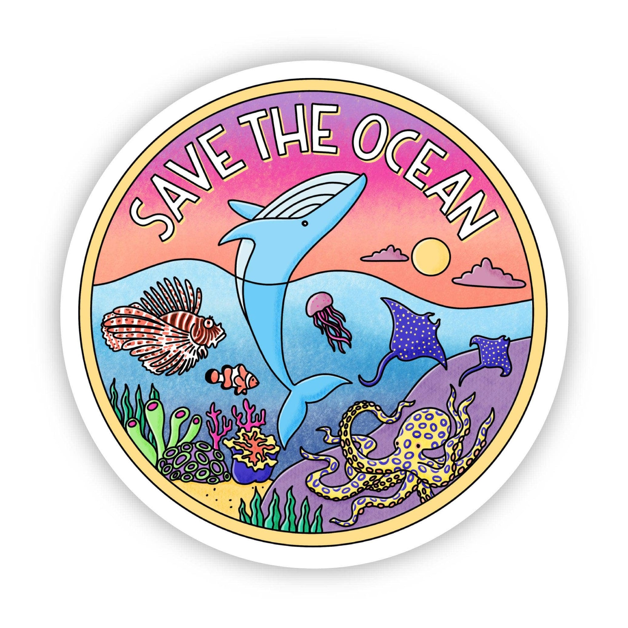 "Save The Ocean" Sticker