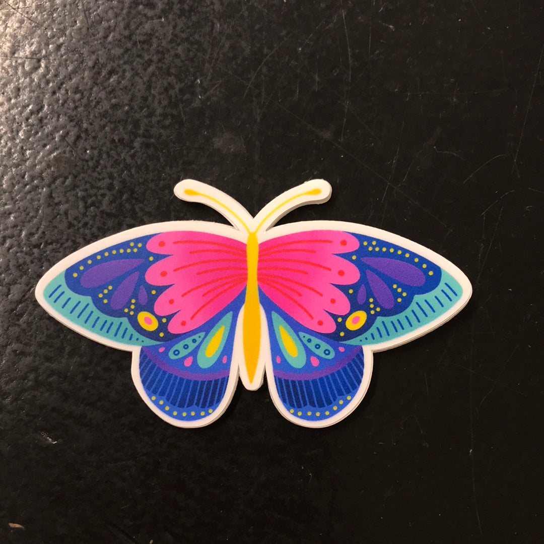 Pink Moth Sticker